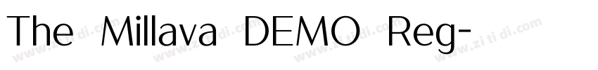 The Millava DEMO Reg字体转换 The Millava DEMO Reg字体转换